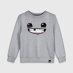 Свитшот хлопковый детский Super Meat Boy: Face, цвет: меланж