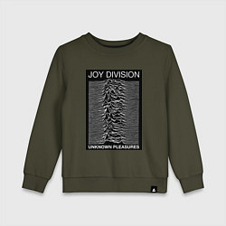 Свитшот хлопковый детский Joy Division: Unknown Pleasures, цвет: хаки