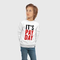 Свитшот хлопковый детский It's pay day, цвет: белый — фото 2