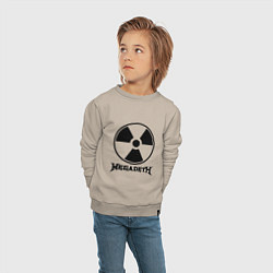 Свитшот хлопковый детский Megadeth: Radioactive, цвет: миндальный — фото 2
