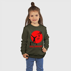 Свитшот хлопковый детский Путь турника, цвет: хаки — фото 2