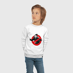 Свитшот хлопковый детский Крик: запрещено, цвет: белый — фото 2