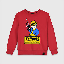 Свитшот хлопковый детский Fallout 3 Man, цвет: красный