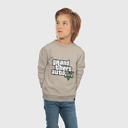 Свитшот хлопковый детский GTA Five, цвет: миндальный — фото 2