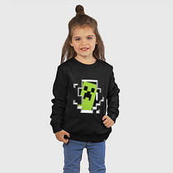 Свитшот хлопковый детский Crash Minecraft, цвет: черный — фото 2