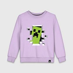 Свитшот хлопковый детский Crash Minecraft, цвет: лаванда