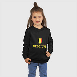 Свитшот хлопковый детский Belgium, цвет: черный — фото 2