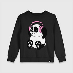 Детский свитшот Panda in headphones панда в наушниках