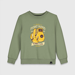 Свитшот хлопковый детский Fight Hard 1901, цвет: авокадо