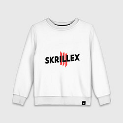 Свитшот хлопковый детский Skrillex III, цвет: белый