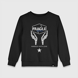 Свитшот хлопковый детский Fragile Express, цвет: черный