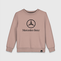 Свитшот хлопковый детский Logo Mercedes-Benz, цвет: пыльно-розовый