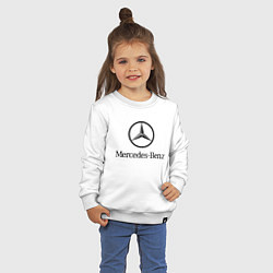 Свитшот хлопковый детский Logo Mercedes-Benz, цвет: белый — фото 2