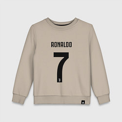 Свитшот хлопковый детский RONALDO 7, цвет: миндальный