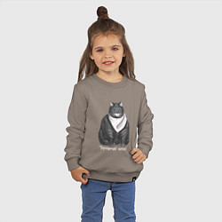 Свитшот хлопковый детский Черешню неси, цвет: утренний латте — фото 2