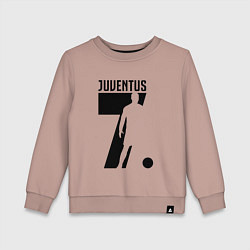 Свитшот хлопковый детский Juventus: Ronaldo 7, цвет: пыльно-розовый