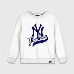 Свитшот хлопковый детский NY - Yankees, цвет: белый