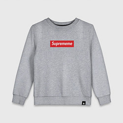 Свитшот хлопковый детский Suprememe, цвет: меланж