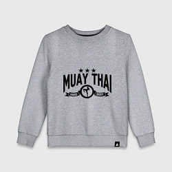 Свитшот хлопковый детский Muay thai boxing, цвет: меланж