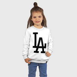 Свитшот хлопковый детский LA: Los Angeles, цвет: белый — фото 2