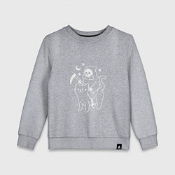 Свитшот хлопковый детский Cat Got Your Soul, цвет: меланж