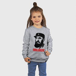 Свитшот хлопковый детский Fidel Castro, цвет: меланж — фото 2