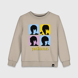 Свитшот хлопковый детский The Beatles: pop-art, цвет: миндальный