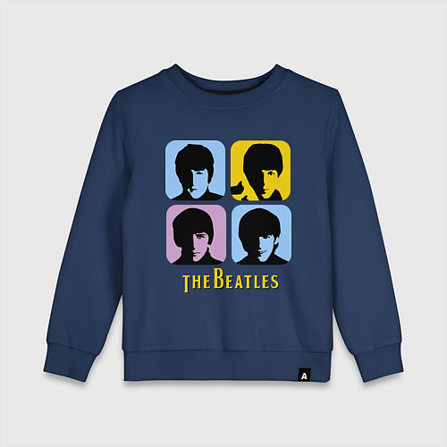 Детский свитшот The Beatles: pop-art / Тёмно-синий – фото 1