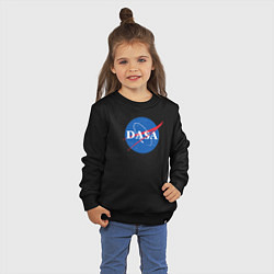 Свитшот хлопковый детский NASA: Dasa, цвет: черный — фото 2