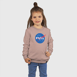 Свитшот хлопковый детский NASA: Pasa, цвет: пыльно-розовый — фото 2