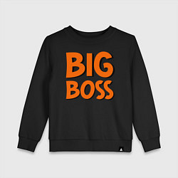 Свитшот хлопковый детский Big Boss, цвет: черный