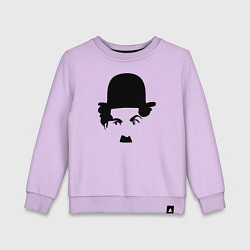 Свитшот хлопковый детский Чарли Чаплин, цвет: лаванда