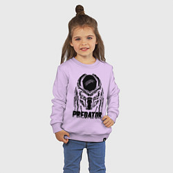 Свитшот хлопковый детский Predator Mask, цвет: лаванда — фото 2