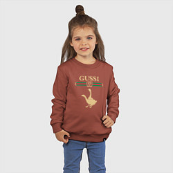 Свитшот хлопковый детский GUSSI Fashion, цвет: кирпичный — фото 2