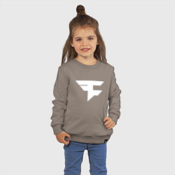 Свитшот хлопковый детский FAZE Symbol, цвет: утренний латте — фото 2