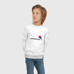 Свитшот хлопковый детский Armenia, цвет: белый — фото 2