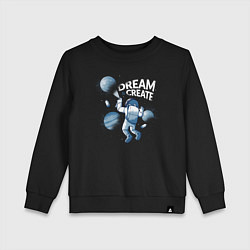 Свитшот хлопковый детский Dream Create, цвет: черный