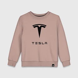 Свитшот хлопковый детский TESLA Mobile, цвет: пыльно-розовый