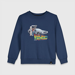 Свитшот хлопковый детский Back to the future, цвет: тёмно-синий