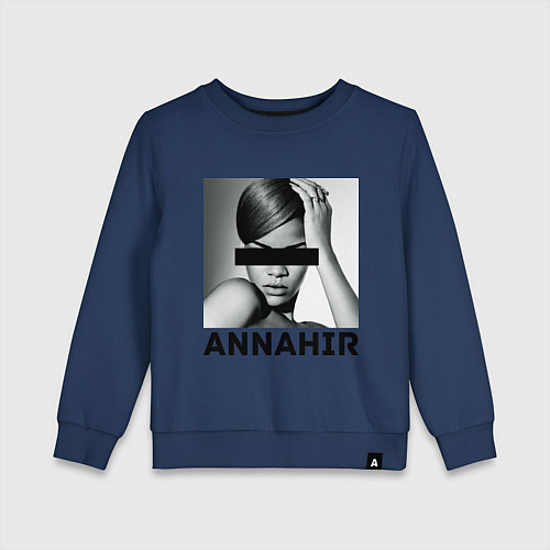 Детский свитшот Rihanna / Тёмно-синий – фото 1