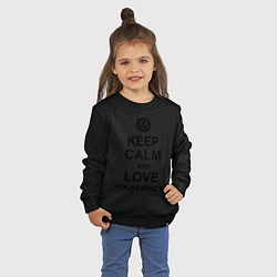 Свитшот хлопковый детский Keep Calm & Love Volkswagen, цвет: черный — фото 2