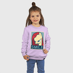 Свитшот хлопковый детский MLP: Smile, цвет: лаванда — фото 2