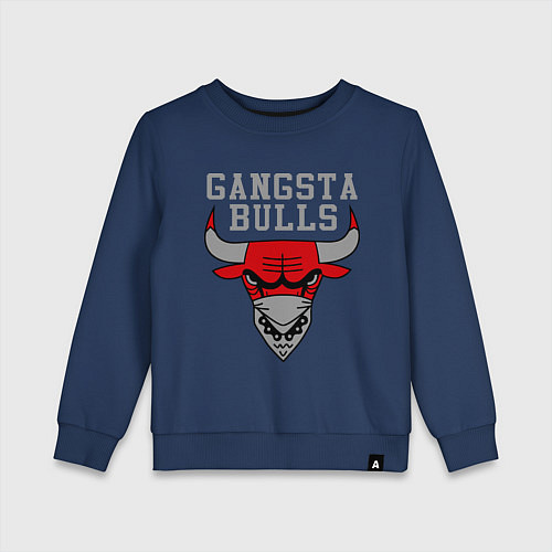 Детский свитшот Gangsta Bulls / Тёмно-синий – фото 1