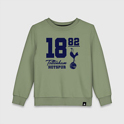 Свитшот хлопковый детский FC Tottenham 1882, цвет: авокадо