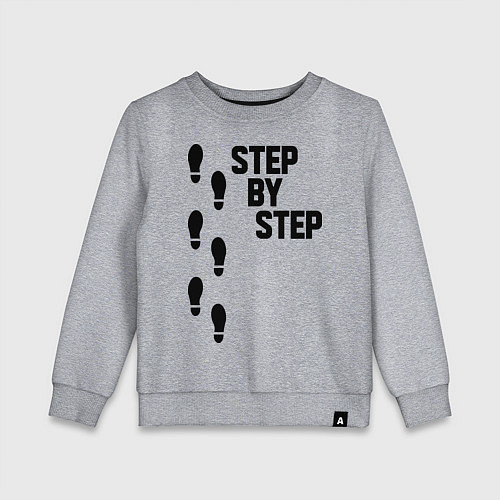 Детский свитшот Step by Step / Меланж – фото 1