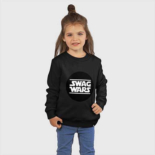 Детский свитшот SWAG Wars / Черный – фото 3