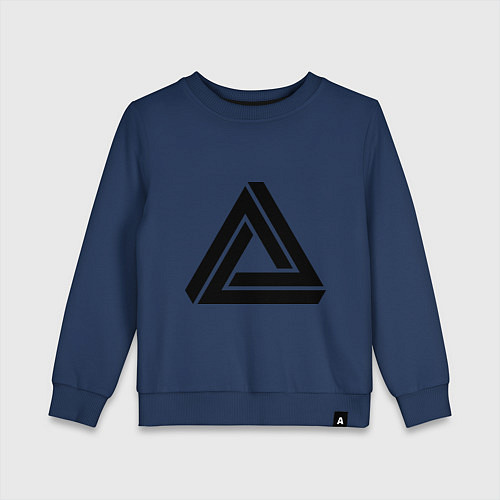 Детский свитшот Triangle Visual Illusion / Тёмно-синий – фото 1