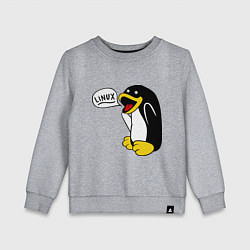 Детский свитшот Пингвин: Linux