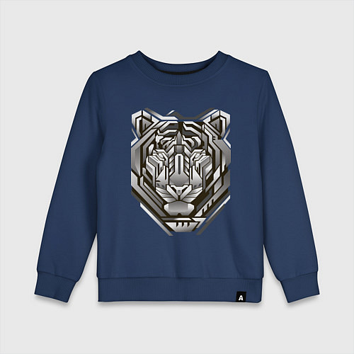 Детский свитшот Geometric tiger / Тёмно-синий – фото 1