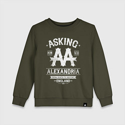 Свитшот хлопковый детский Asking Alexandria: England, цвет: хаки